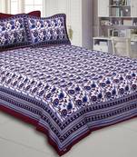 Violet Daffodils Double Bedsheet
