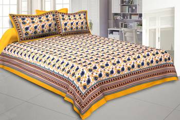 Yellow Daffodils Double Bedsheet 1