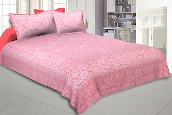 Pearl Array Peach Double Bedsheet 1