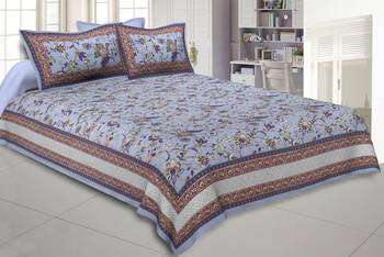 Panoramic Vista Pastel Grey Double Bedsheet 1