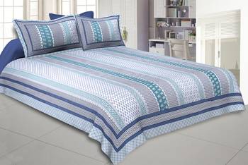 Longitudinal Composition Green Double Bedsheet 1