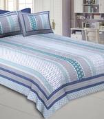 Longitudinal Composition Green Double Bedsheet