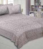Pearl Array Brown Double Bedsheet