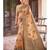 Light Orange Woven Party Wear Cotton Silk Sarees
