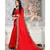 Women's Red Plain Lace Work Silk Saree
