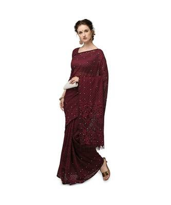 Women'S Win Net Jacquard Saree 1