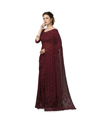 Women'S Win Net Jacquard Saree 3