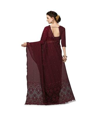 Women'S Win Net Jacquard Saree 4