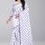 Purple printed faux georgette saree with blouse