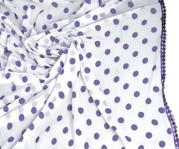 Purple printed faux georgette saree with blouse 2