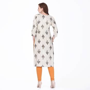 Grey printed rayon long-kurtis 2