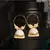 Traditional Gold Plated Enamelled White Jhumka And Hoop Baali Earring