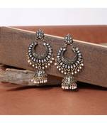 Traditional Antique Polish Partywear Stone Studded chandbaali with Jhumka