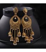 Traditional Antique Polish Partywear Sdesigner Drop earring With tasselles