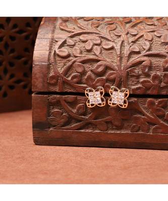 Designer Gold plated Daily Use American Diamond Stud 1