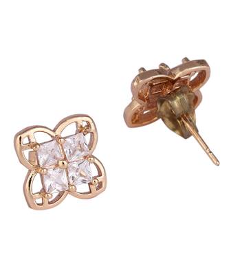 Designer Gold plated Daily Use American Diamond Stud 3