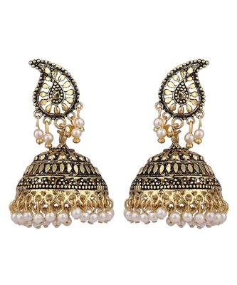 Gold Plated Traditional Jhumka Earring 2