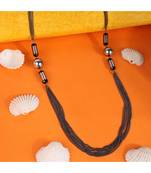 Stylish Multi Strand Black Long Chain Partywear Necklace