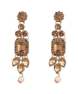 Traditonal Gold Plated Gold Stone Studded Choker with Earring Maagtika 6