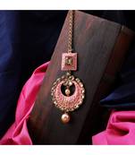 Traditional Gold Plated Stone Studded Meenakari Maangtika