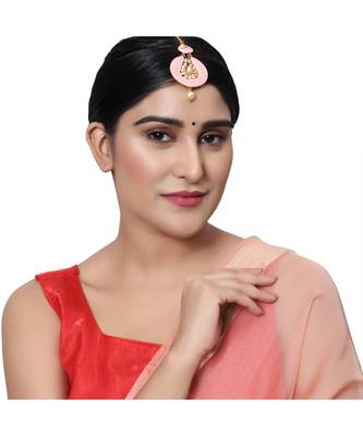 Traditional Gold Plated Stone Studded Meenakari Maangtika 3