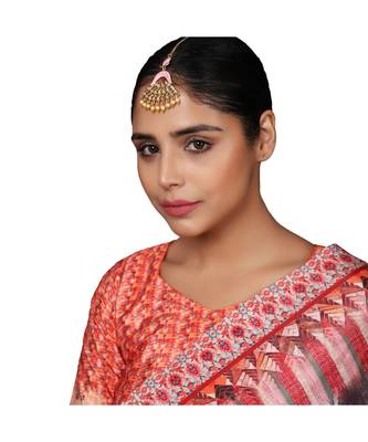 Traditional Gold Plated Stone Studded Meenakari Maangtika 3