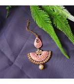 Traditional Gold Plated Stone Studded Meenakari Maangtika