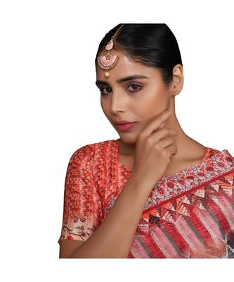 Traditional Gold Plated Stone Studded Meenakari Maangtika 3