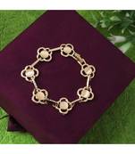 Stylish Partywear Floral Shaped Link Bracelet