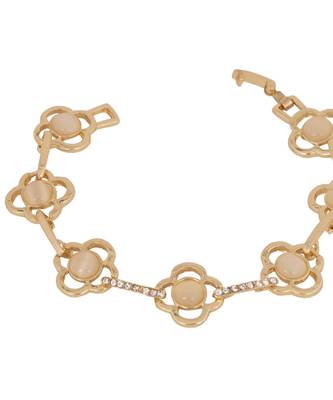 Stylish Partywear Floral Shaped Link Bracelet 3