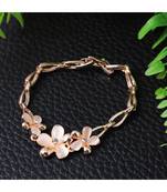 Stylish Partywear Floral Shaped Link Bracelet