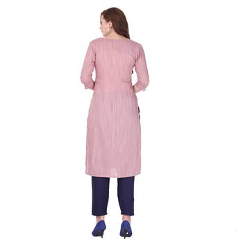 Brown printed rayon long-kurtis 2
