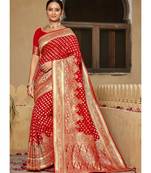 Red Woven Party Wear Art Silk Sarees