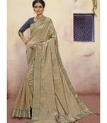 Beige Woven Party Wear Art Silk Sarees