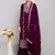 Purple embroidered georgette salwar