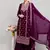 Purple embroidered georgette salwar
