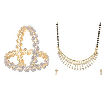 White cubic zirconia jewellery-combo 1