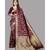 Wine Banarasi Soft silk Saree With Blouse