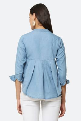 Blue plain denim tunics 2