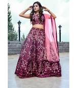 Mirror work embroidered lehenga