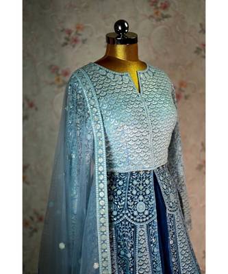 Gorgeous embroidered ombre lehenga 1