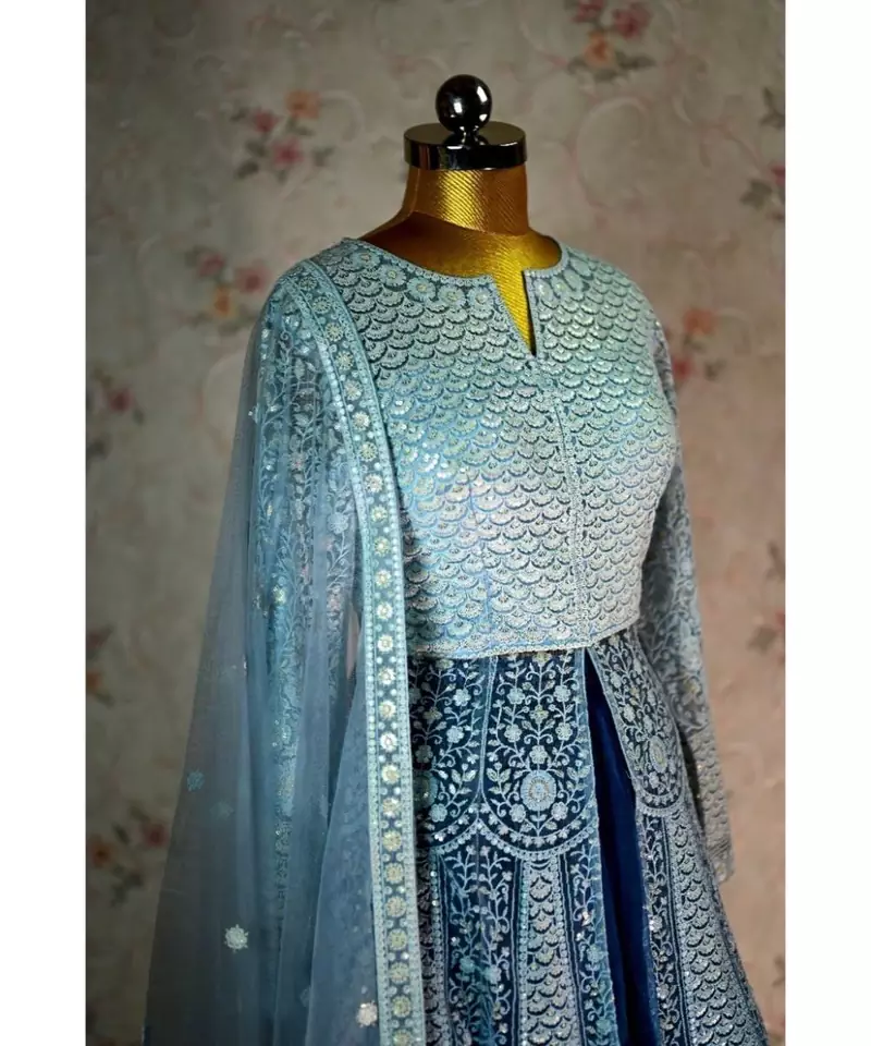 Gorgeous embroidered ombre lehenga