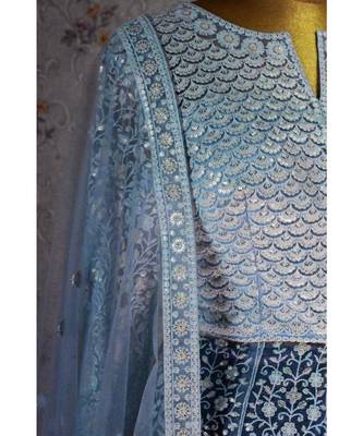 Gorgeous embroidered ombre lehenga 2