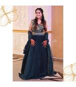 Gorgeous embroidered bottle green lehenga