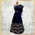 Designer one shoulder crop top with sequin lehenga