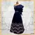 Designer one shoulder crop top with sequin lehenga