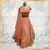 Embroidered blouse with peach lehenga