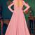 Pink embroidered georgette EVENING LONG GOWN