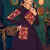 Purple embroidered georgette EVENING LONG GOWN