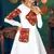 White embroidered georgette EVENING LONG GOWN